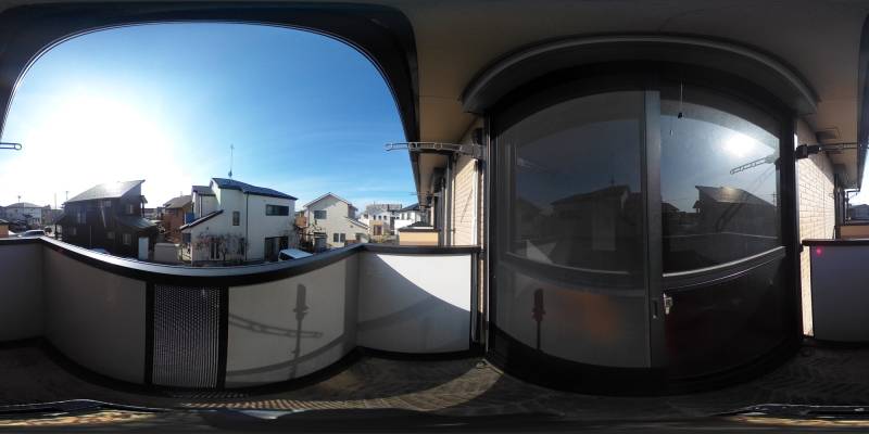 パノラマ画像バルコニー