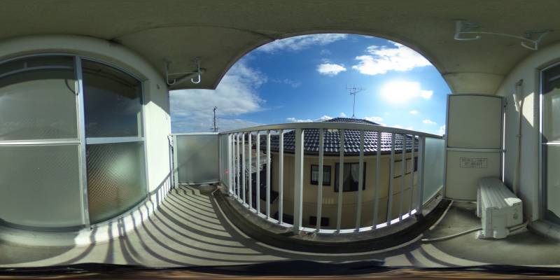 パノラマ画像バルコニー