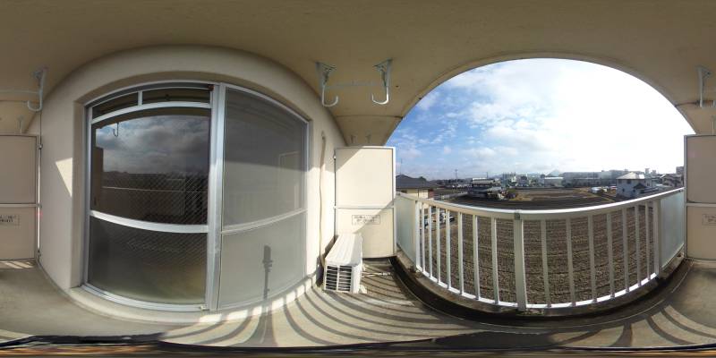 パノラマ画像バルコニー