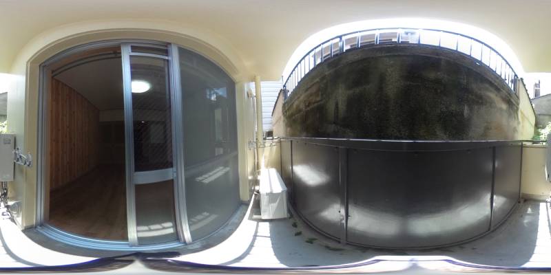 パノラマ画像バルコニー