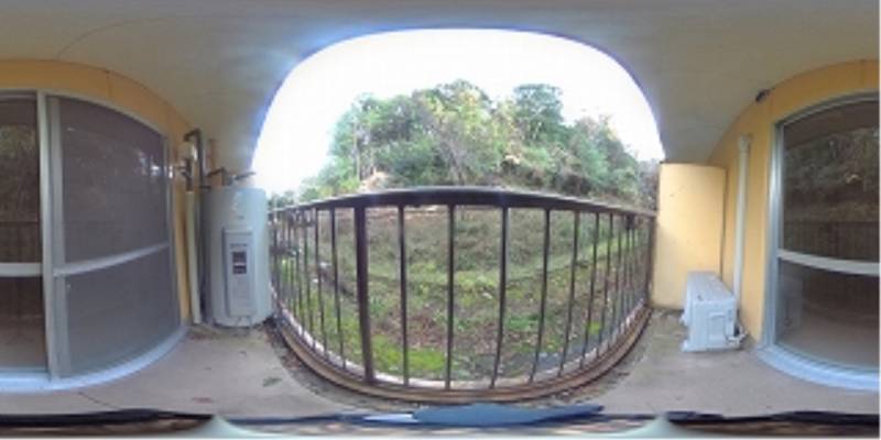 パノラマ画像バルコニー