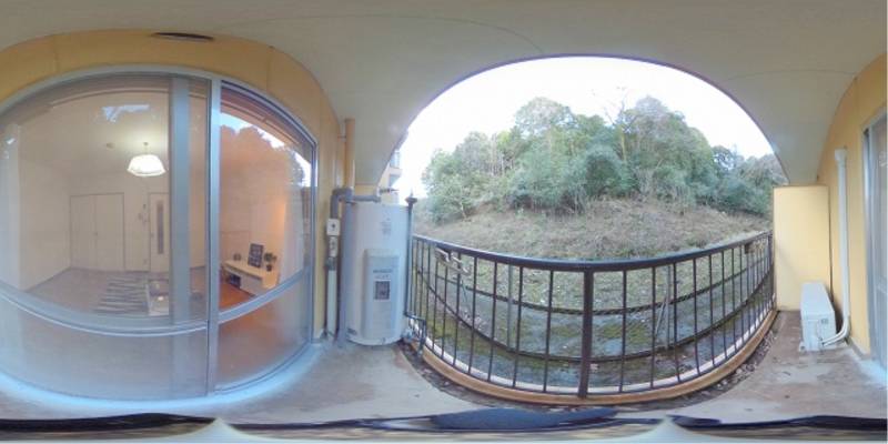 パノラマ画像バルコニー