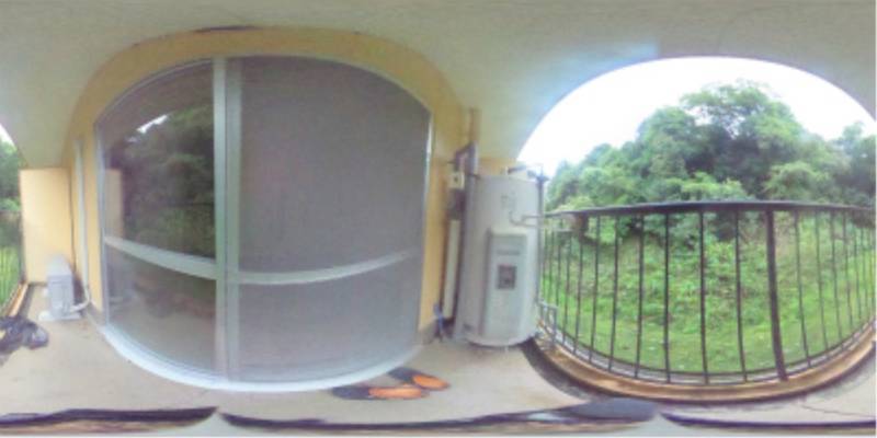 パノラマ画像バルコニー