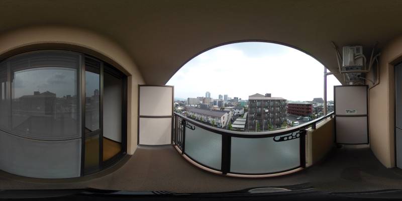 パノラマ画像バルコニー