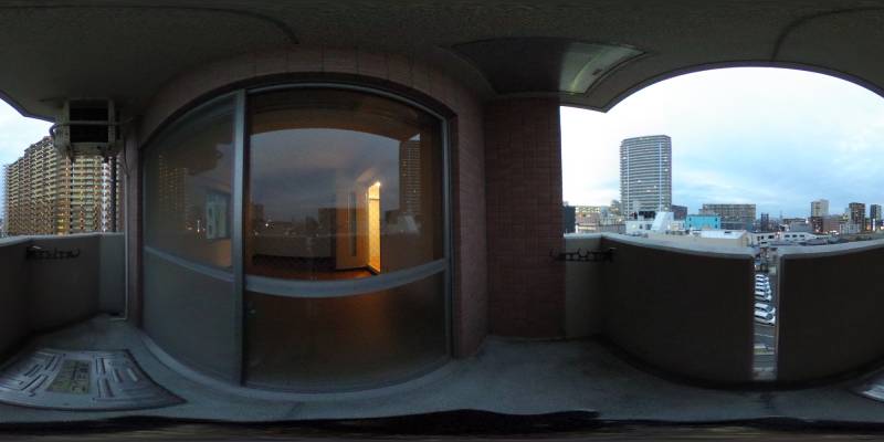 パノラマ画像バルコニー