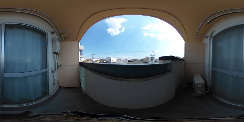 パノラマ画像バルコニー