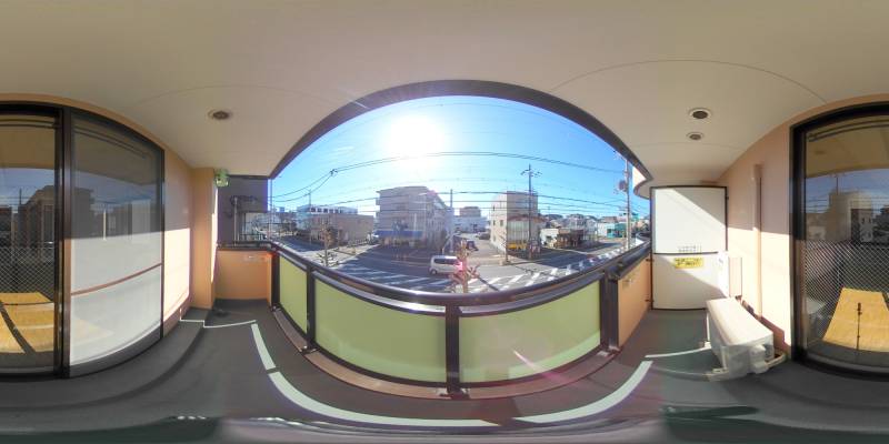 パノラマ画像バルコニー