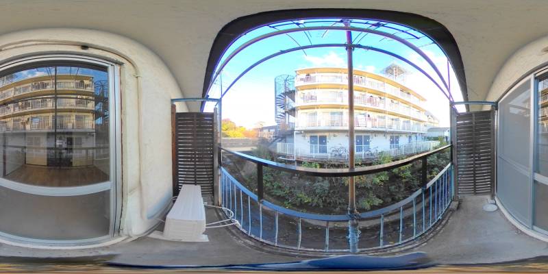 パノラマ画像バルコニー