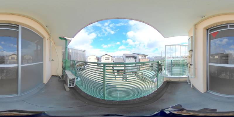 パノラマ画像バルコニー