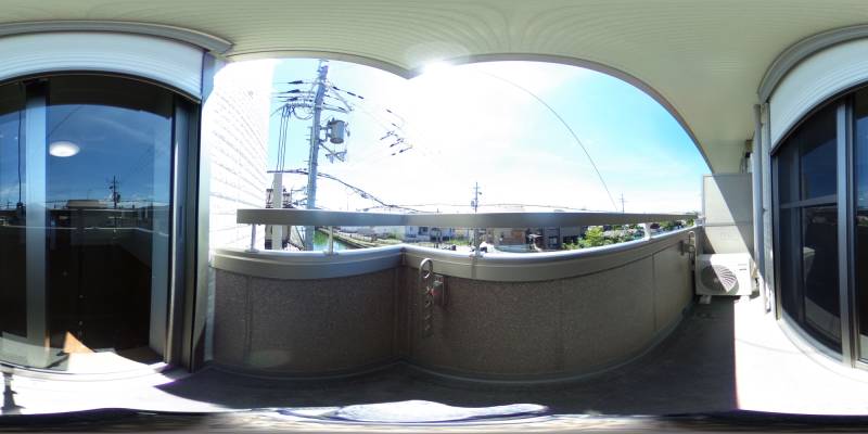 パノラマ画像バルコニー