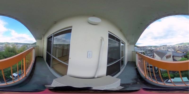 パノラマ画像バルコニー