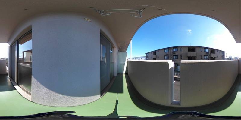 パノラマ画像バルコニー