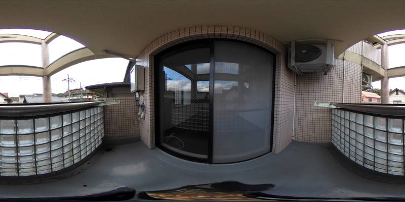 パノラマ画像バルコニー