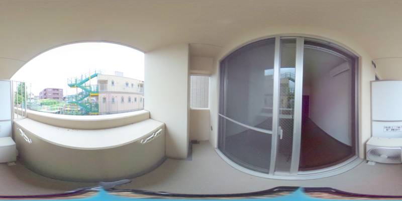 パノラマ画像バルコニー