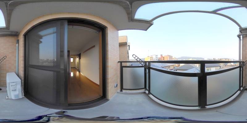 パノラマ画像バルコニー