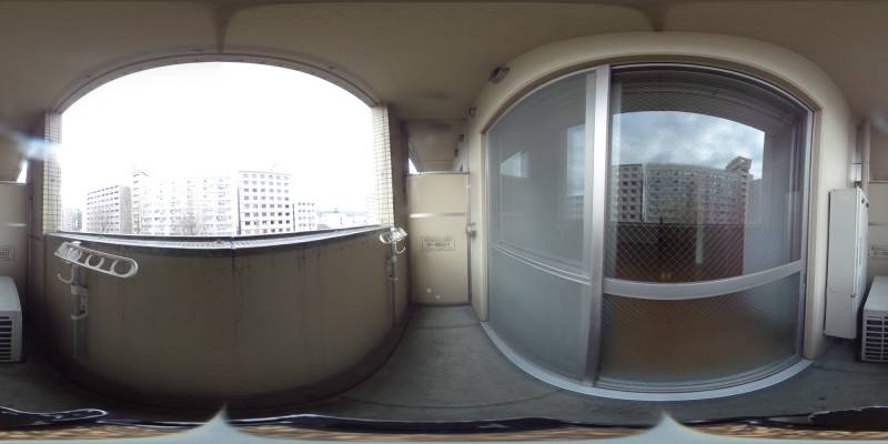 パノラマ画像バルコニー