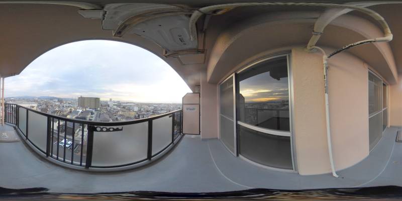 パノラマ画像バルコニー