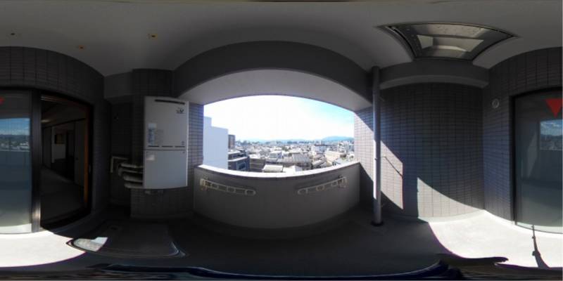 パノラマ画像バルコニー