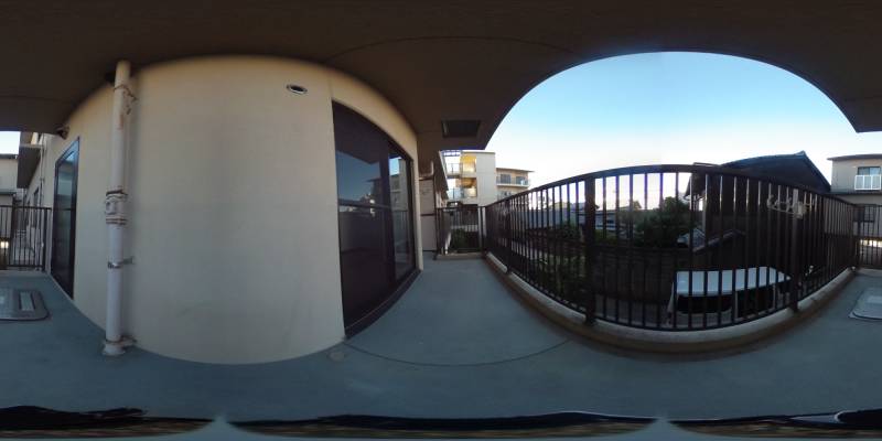 パノラマ画像バルコニー