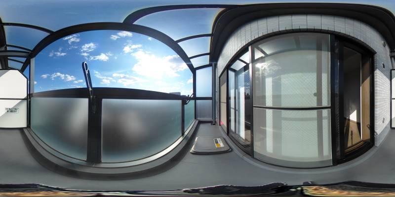 パノラマ画像バルコニー