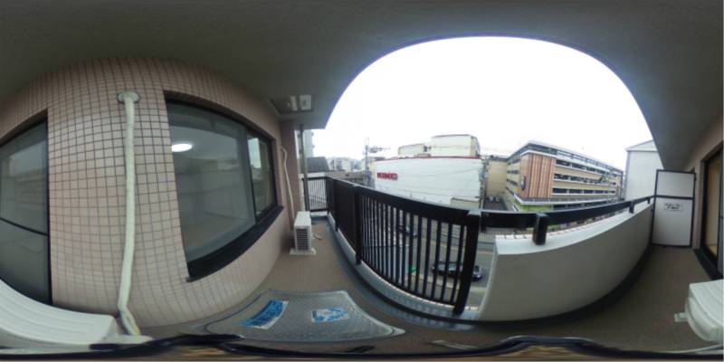 パノラマ画像バルコニー