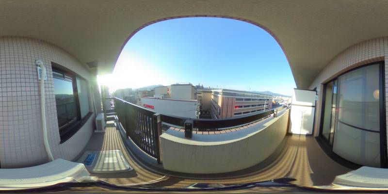 パノラマ画像バルコニー