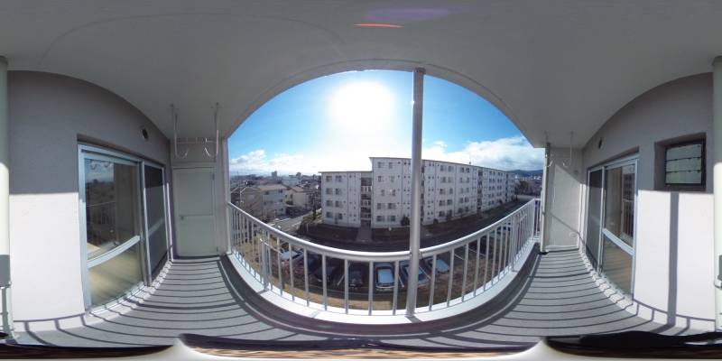 パノラマ画像バルコニー