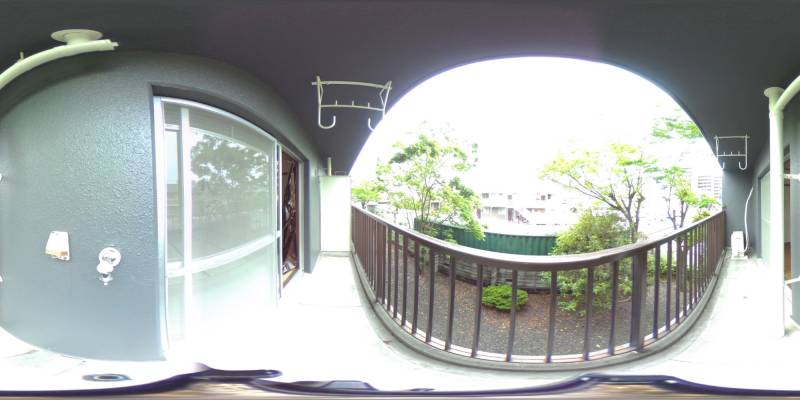 パノラマ画像バルコニー