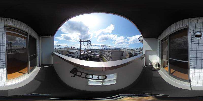 パノラマ画像バルコニー