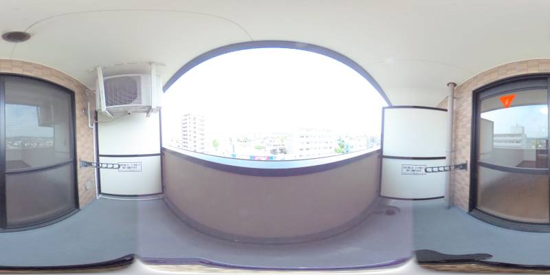 パノラマ画像バルコニー