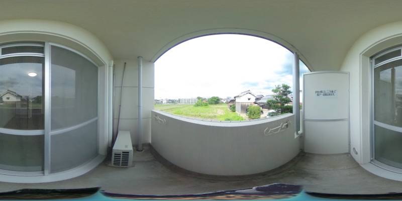 パノラマ画像バルコニー