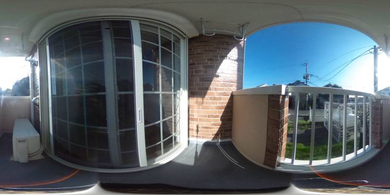 パノラマ画像バルコニー