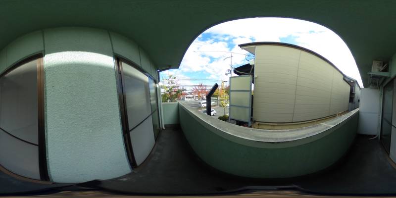 パノラマ画像バルコニー