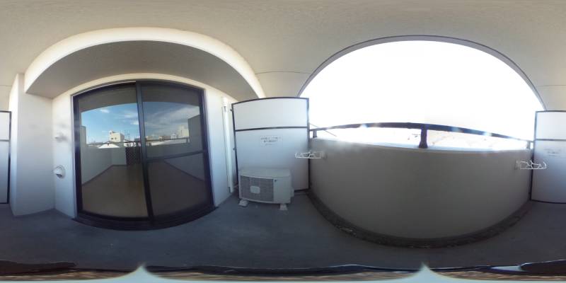 パノラマ画像バルコニー