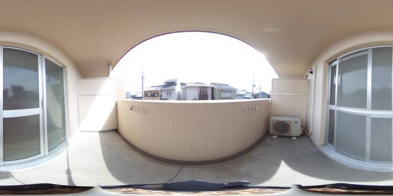 パノラマ画像バルコニー