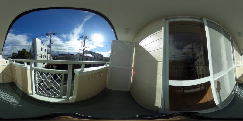 パノラマ画像バルコニー