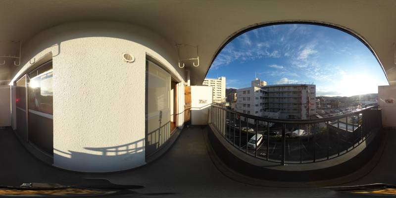 パノラマ画像バルコニー