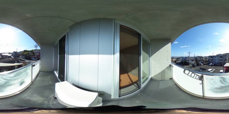 パノラマ画像バルコニー