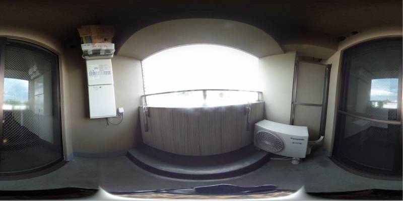 パノラマ画像バルコニー