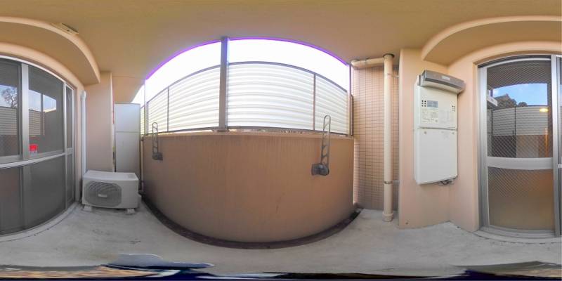 パノラマ画像バルコニー