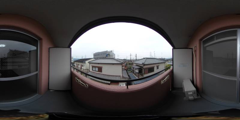 パノラマ画像バルコニー