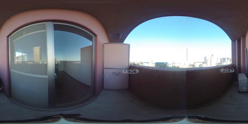 パノラマ画像バルコニー