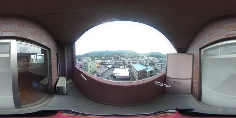 パノラマ画像バルコニー