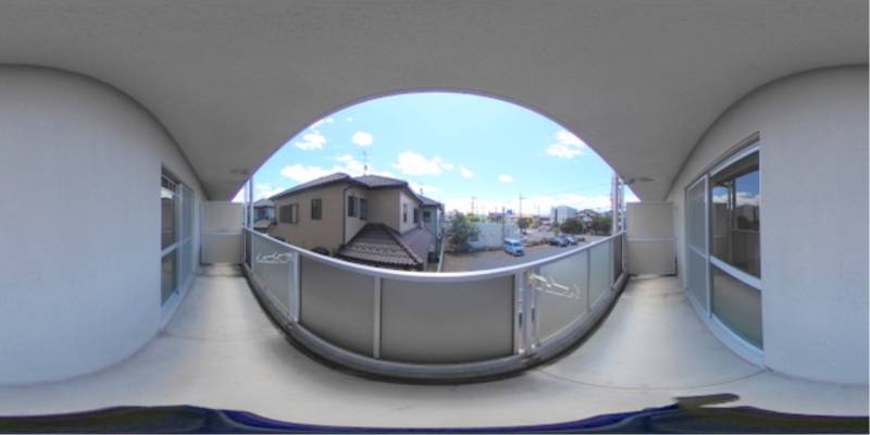 パノラマ画像バルコニー