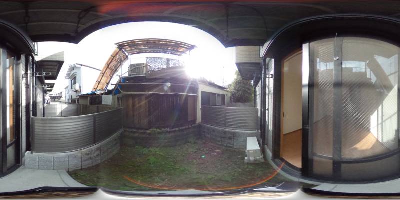 パノラマ画像庭