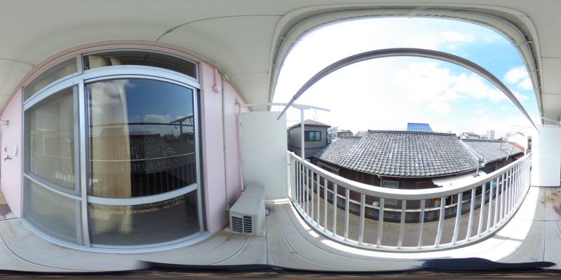 パノラマ画像バルコニー