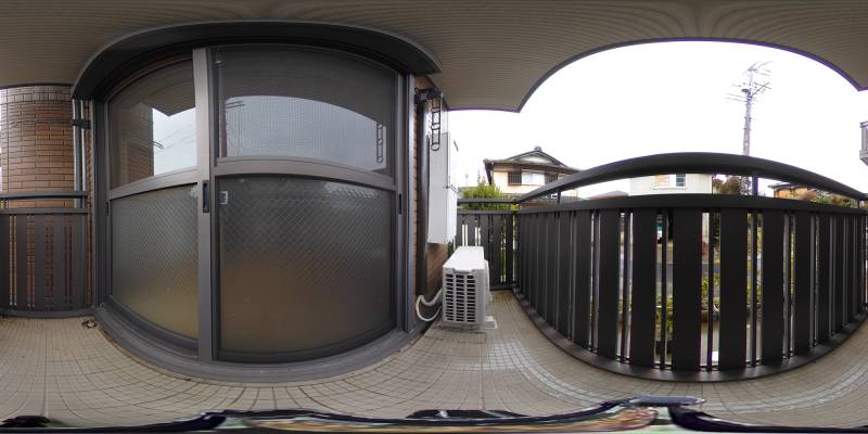 パノラマ画像バルコニー