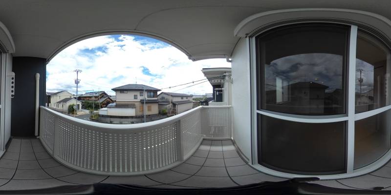 パノラマ画像バルコニー