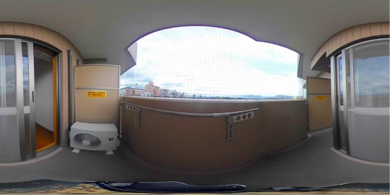 パノラマ画像バルコニー