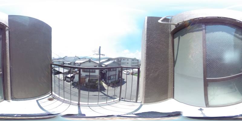 パノラマ画像バルコニー